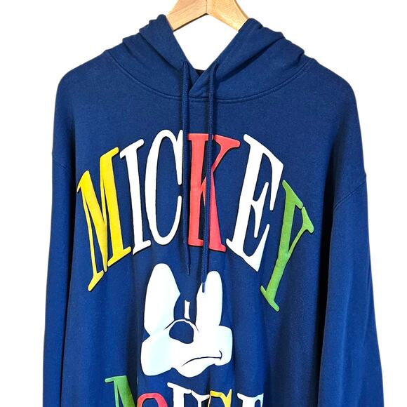 Disney Mickey Mouse Hoodie Blue Pullover Sweatshirt Women's 3XL - Picture 2 of 7